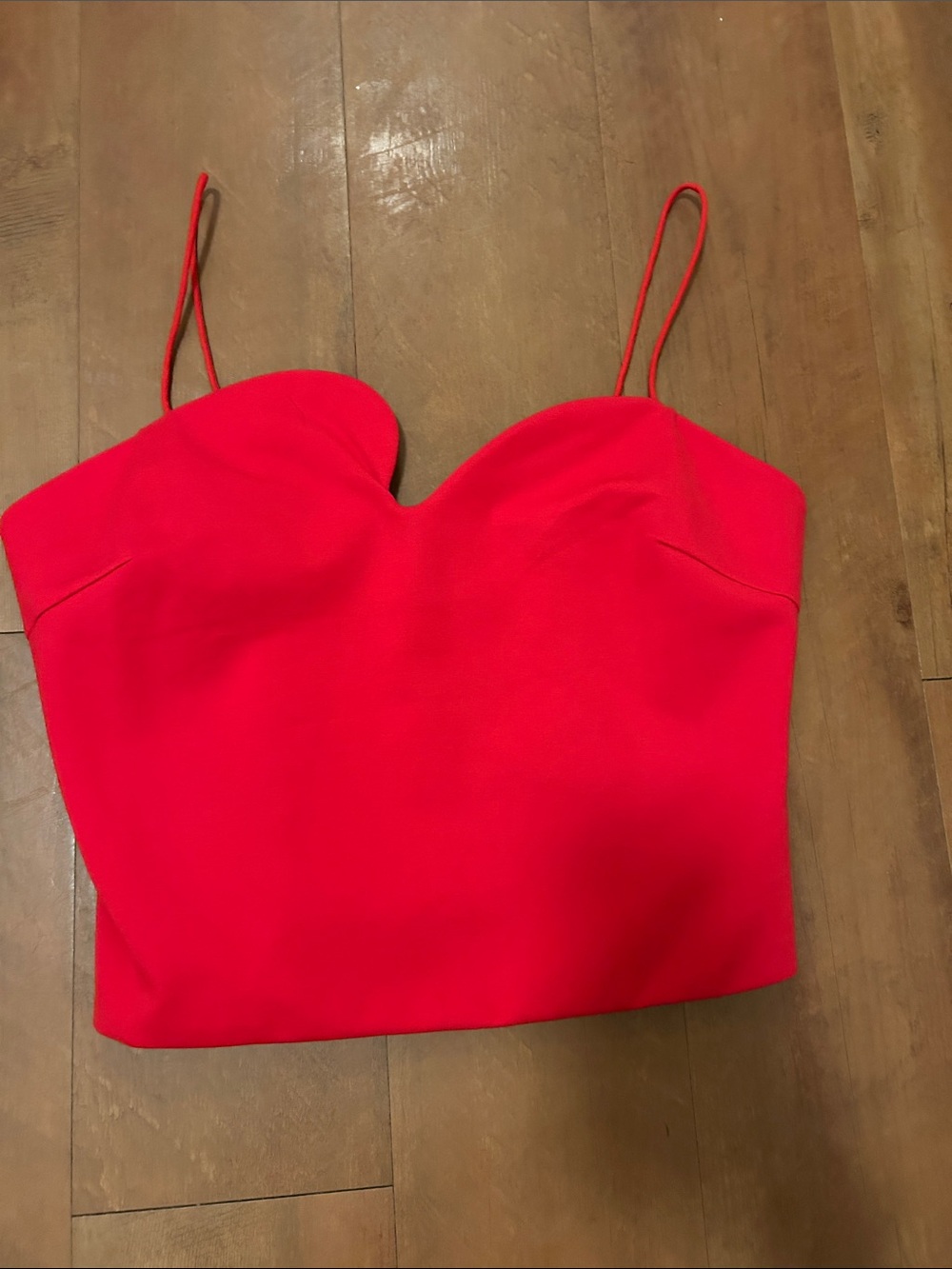 Dolan Anthropologie Red Sweetheart Crop Cami
